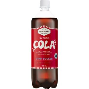 Hammars Bryggeri Svensk Cola Sockerfri – 1L