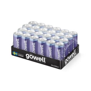 Gowell Blackcurrants Blueberry Flak 24-pack Sockerfri Funktionsdryck