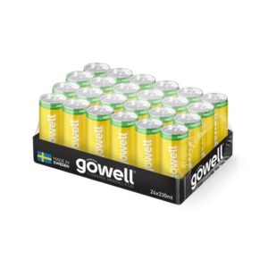 Gowell Pineapple Cactus Flak 24-pack | Sockerfri Funktionsdryck med Q10