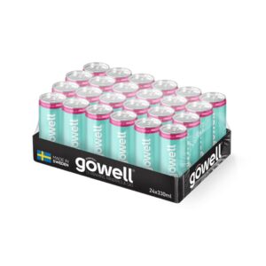 Gowell Raspberry Strawberry Mint Flak | Sockerfri Dryck