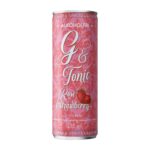 Skånska Spritfabriken Alkoholfri G & Tonic Rosé Strawberry 330 ml burk - frilagd produktbild